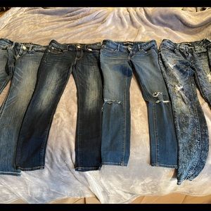 Lot of 4 skinny jeans Express